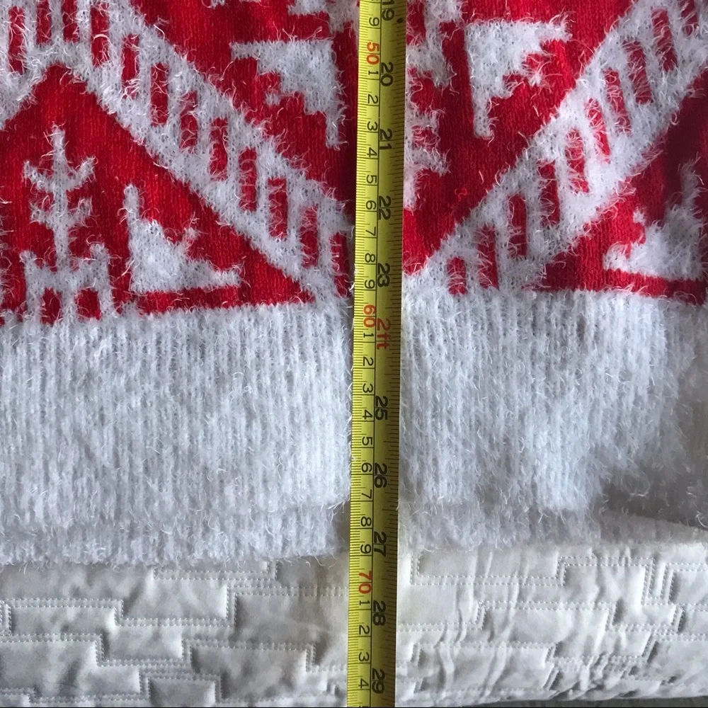 Ugly Christmas sweater 100% acrylic with metallic accents